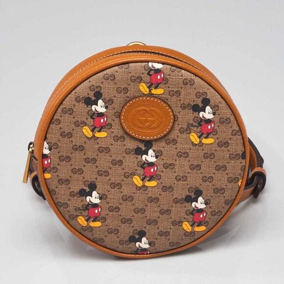 Gucci x Disney Brown GG Coated Canvas Mickey Mouse Mini Backpack Bag - Picture 1 of 11